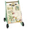 Qaba Wooden Baby Walker, Push Along Walker Toys with Speed Control, Xylophone, gears and Bead Maze, Green