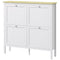 HOMCOM Shoe Chic: Modern Storage Cabinet with 4 Flip Drawers, Adjustable Shelves for 20 Pairs of Shoes, White Finish