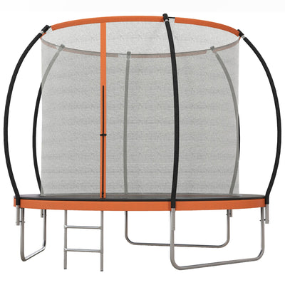 Soozier 8ft Outdoor Trampoline with Enclosure Net and Ladder, Backyard Fitness Trampoline for Teens and Adults 