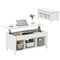 Lift Top Coffee Table, Modern Center Table with Storage Shelves and Hidden Compartment for Living Room, 41