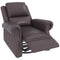 HOMCOM Swivel Recliner Chair, Reclining Sofa, PU Leather Rocker with Thick Padded Back and Seat for Living Room, Brown