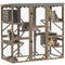 Wooden Catio Outdoor with Window Access, Waterproof Cover, Relaxing Condo, 5 Platforms, Doors, 59