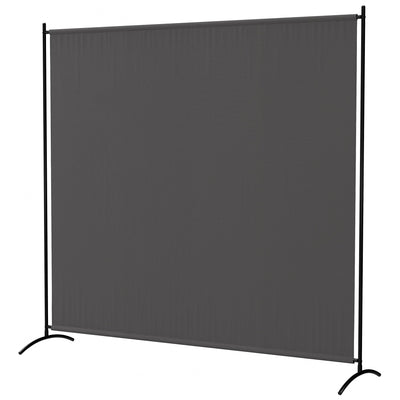Outsunny Single Panel Room Divider, UV30+ Privacy Screen, Indoor Outdoor Privacy Panel with Stable Base, Dark Grey 