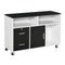 HOMCOM Mobile Lateral Filing Cabinet: Lockable Drawer Printer Stand on Wheels for Home Office, Black