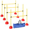 Dog Agility Training Equipment, 4 PCS Obstacle Course with Height Adjustable Jump Hurdle and Bag, Yellow