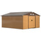 Outsunny Backyard Garden Shed 11' x 13' Storage Double Sliding Door 4 Vents Yellow