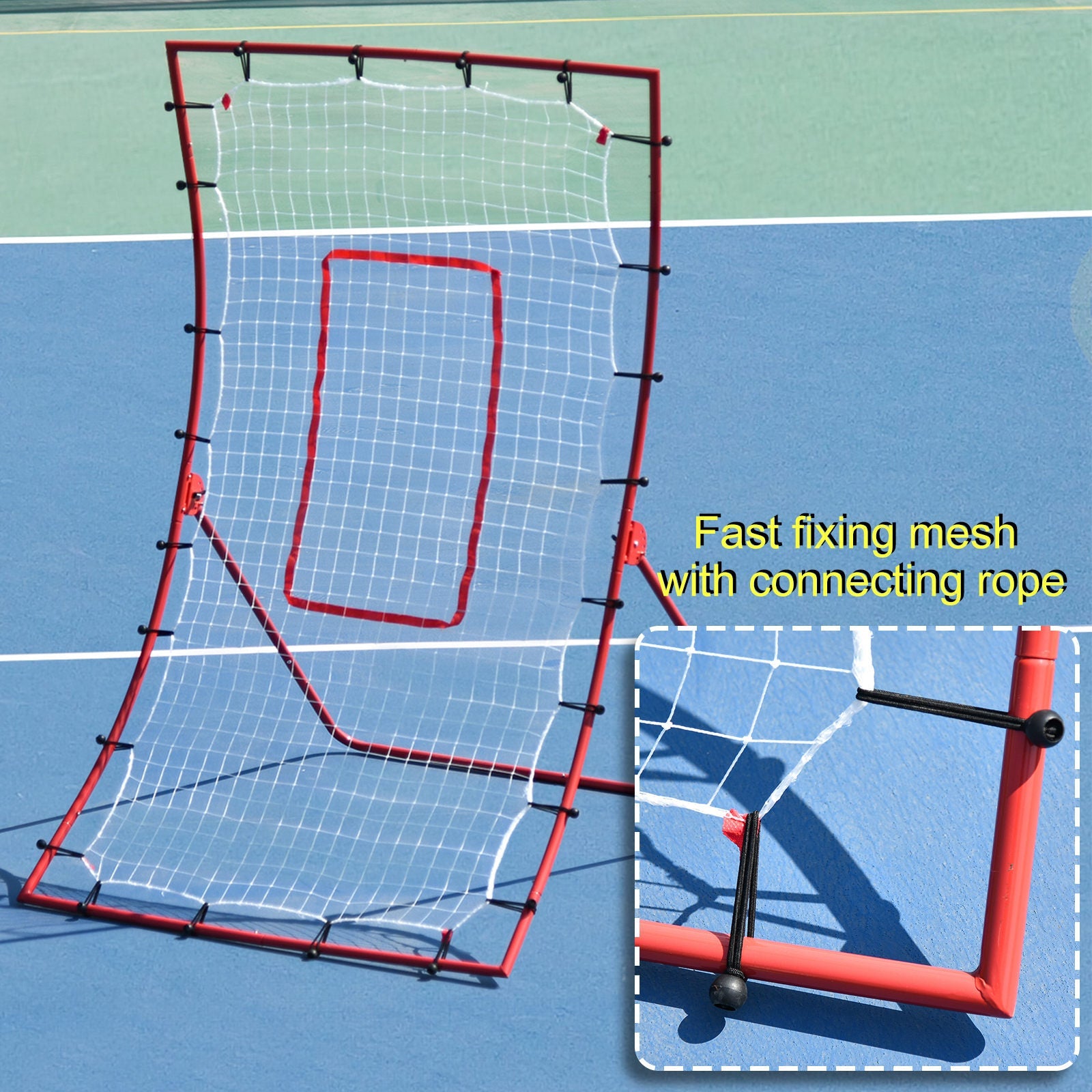 Soozier Adjustable Rebounder Goal for Baseball Football Basketball Volleyball 5 Angles Daily Training 