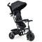 4-in-1 Baby Trike Kids Tricycle with Removable Canopy and Adjustable Push Handle-Grey