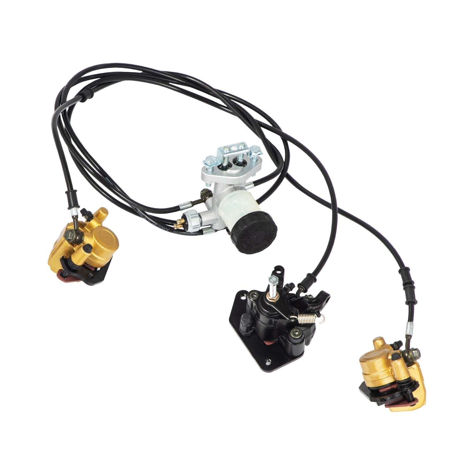 VEVOR GO-Kart Brake Master Cylinder Kit for 150cc Go Kart Hydraulic Brake Kit Universal Go Karts Brake Kit Kandi Complete Including Master Cylinder, Hose, Caliper 