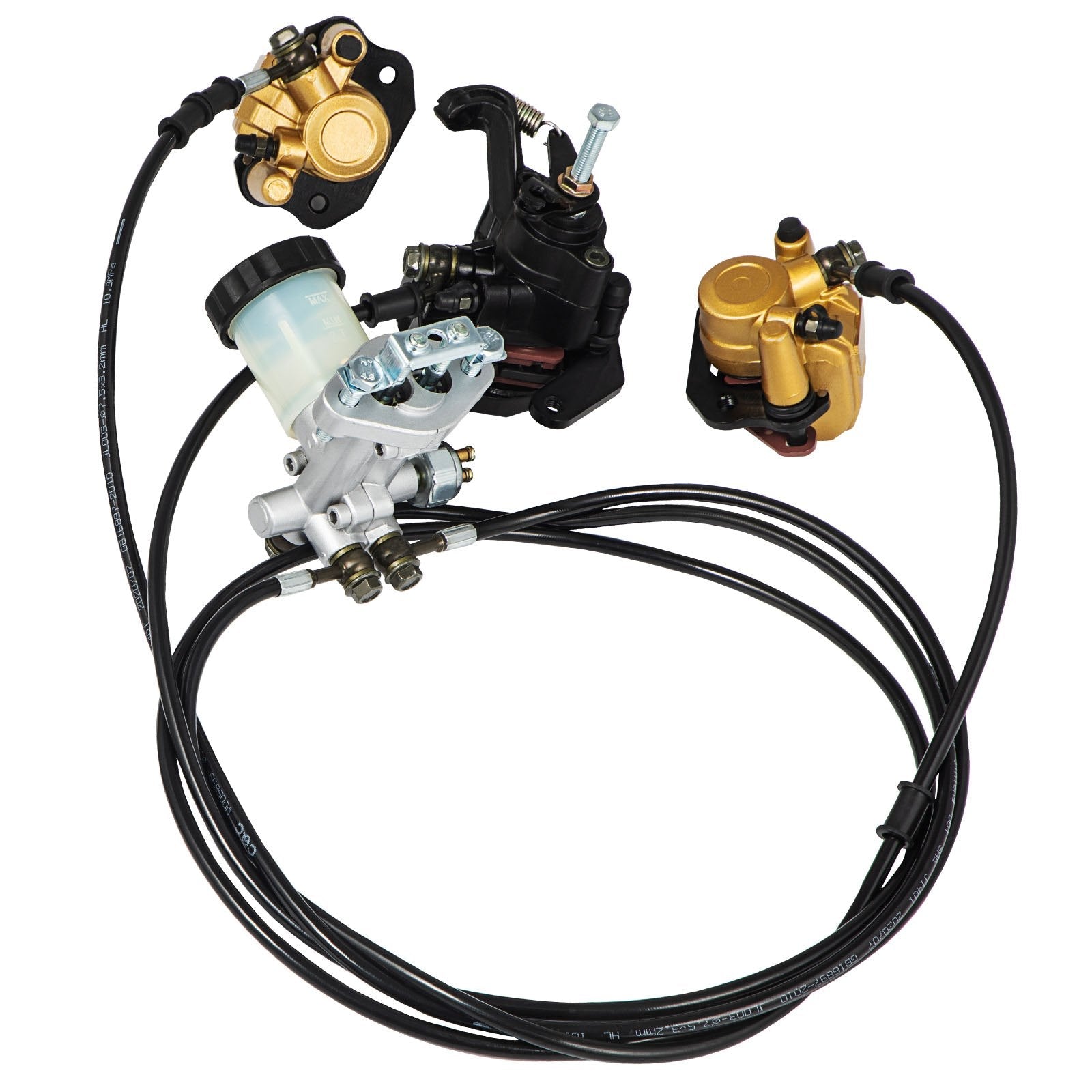 VEVOR GO-Kart Brake Master Cylinder Kit for 150cc Go Kart Hydraulic Brake Kit Universal Go Karts Brake Kit Kandi Complete Including Master Cylinder, Hose, Caliper 