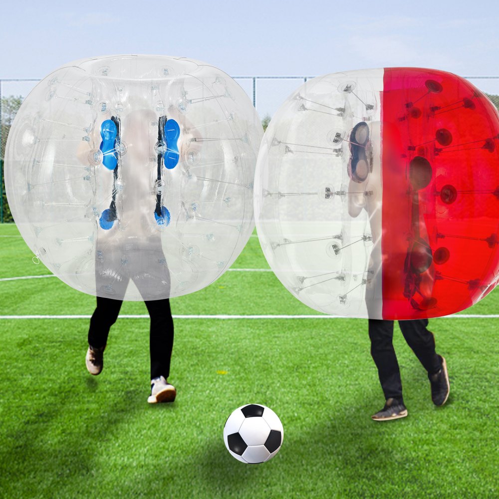 VEVOR Inflatable Bumper Ball 4 FT / 1.2M Diameter, Bubble Soccer Ball, Blow It Up in 5 Min, Inflatable Zorb Ball for Adults or Children (4 FT, Transparent) 