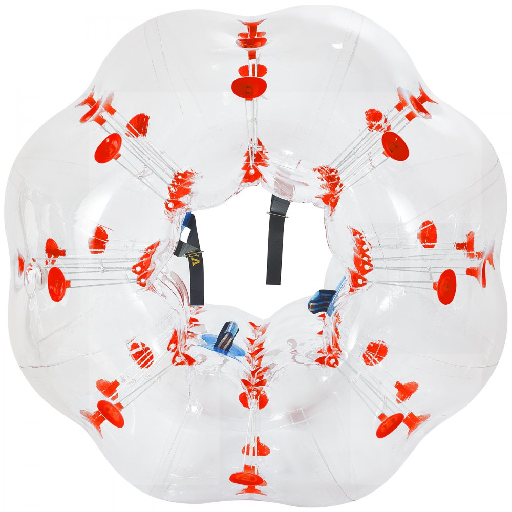 VEVOR Inflatable Bumper Ball 4 FT / 1.2M Diameter, Bubble Soccer Ball, Blow It Up in 5 Min, Inflatable Zorb Ball for Adults or Children (4 FT, Red Dot) 