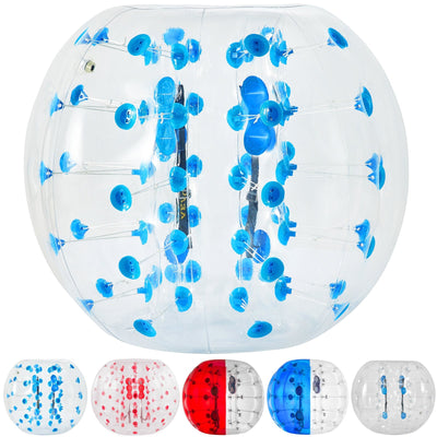 VEVOR Inflatable Bumper Ball 4 FT / 1.2M Diameter, Bubble Soccer Ball, Blow It Up in 5 Min, Inflatable Zorb Ball for Adults or Children (4 FT, Blue Dot) 