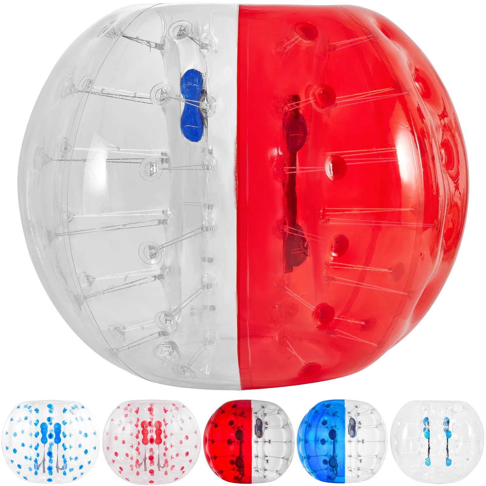 VEVOR Inflatable Bumper Ball 5 FT / 1.5M Diameter, Bubble Soccer Ball, Blow It Up in 5 Min, Inflatable Zorb Ball for Adults or Children (5 FT, Red) 