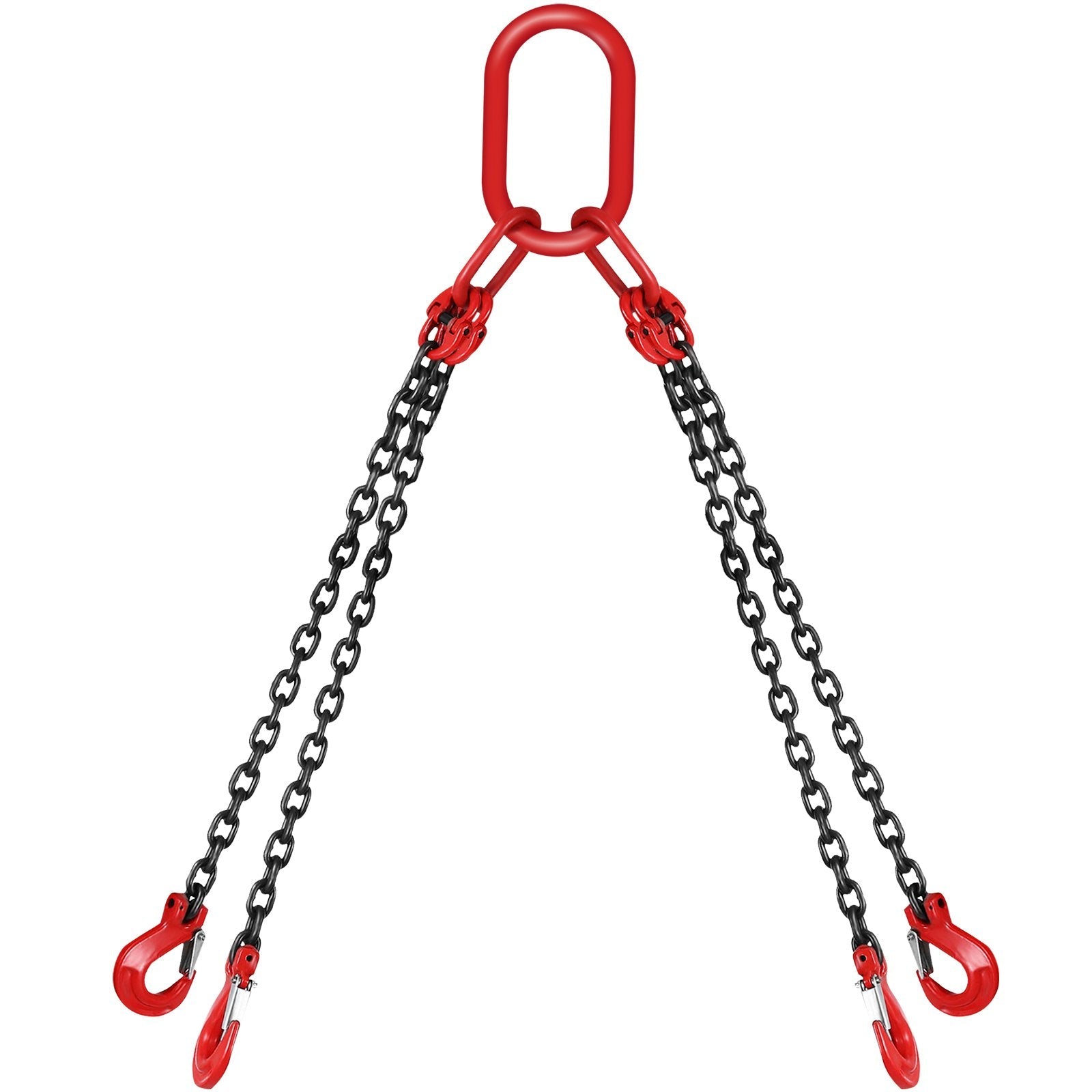 VEVOR Chain Sling 9/32" X 4.5" Engine Lift Chain G80 Alloy Steel Engine Chain Hoist Lifts 3 Ton with 4 Leg Grab Hooks and Adjuster 