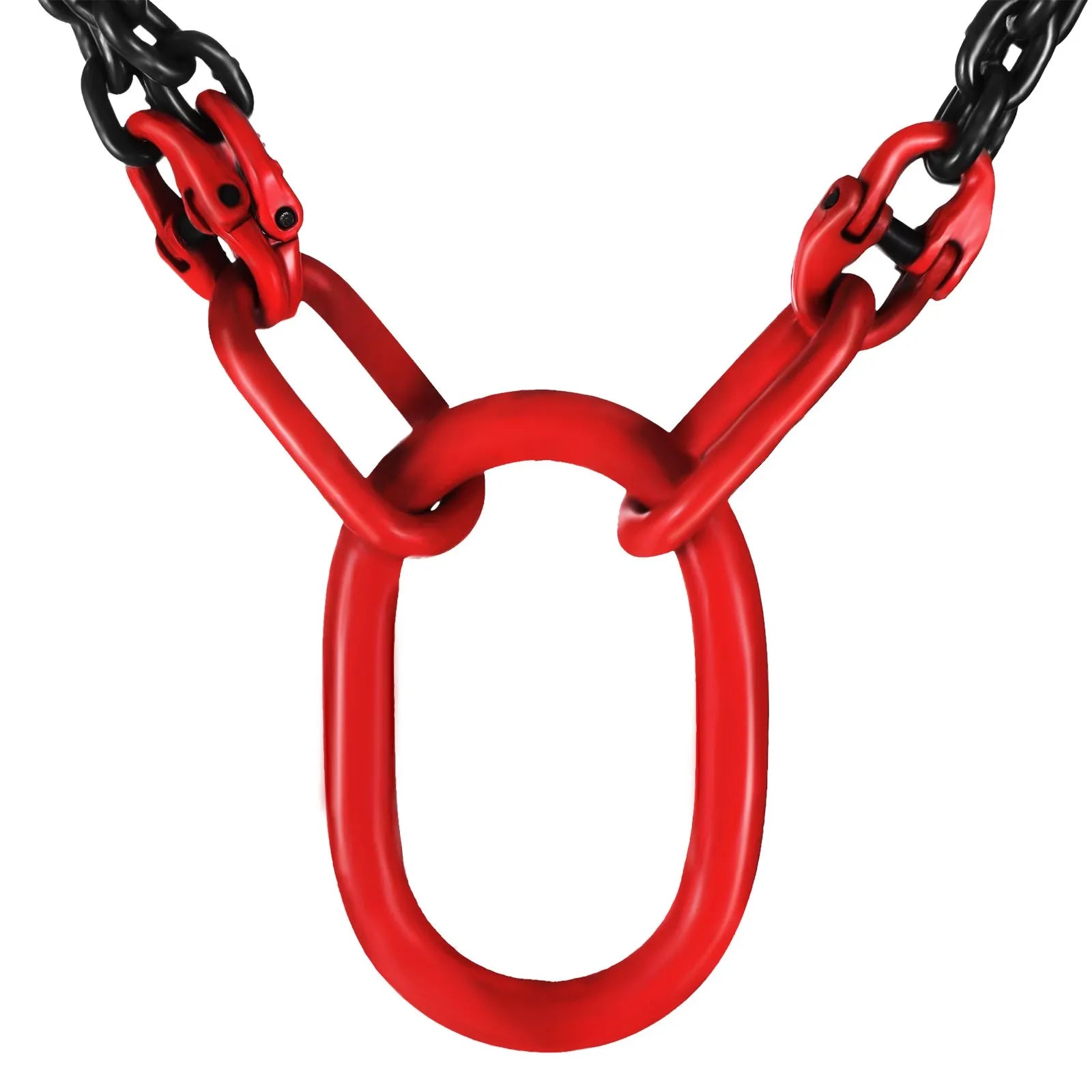 5/16" x 5 ft G80 Chain Sling – 11,000 lb Capacity 4-Leg Lifting Chain with Grab Hooks