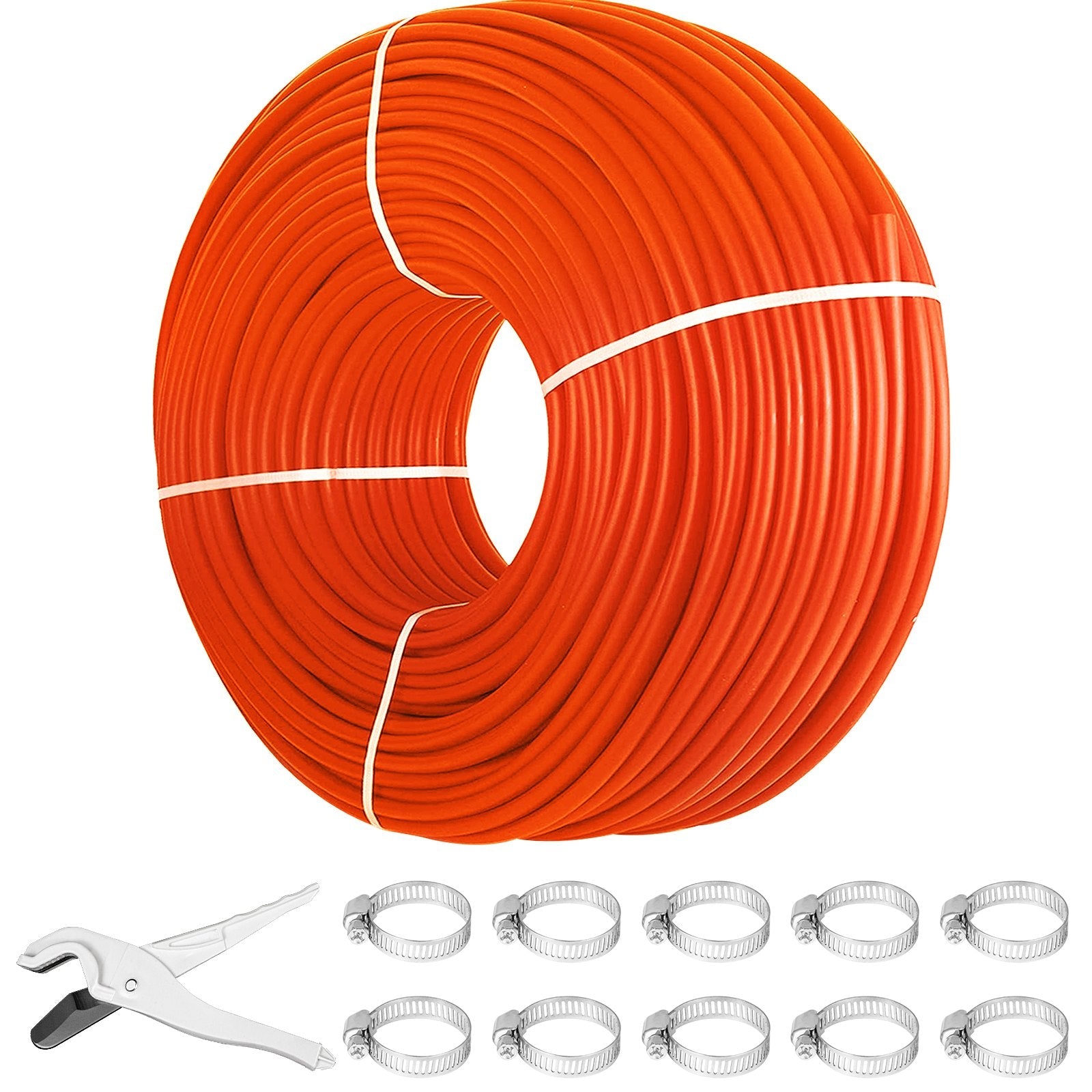 VEVOR 1000Ft PEX Tubing Pipe 1/2" PEX Tubing Oxygen Barrier Radiant Floor PEX Pipe Radiant Heat Floor Heating Plumbing Cold and Hot Water Tubing 