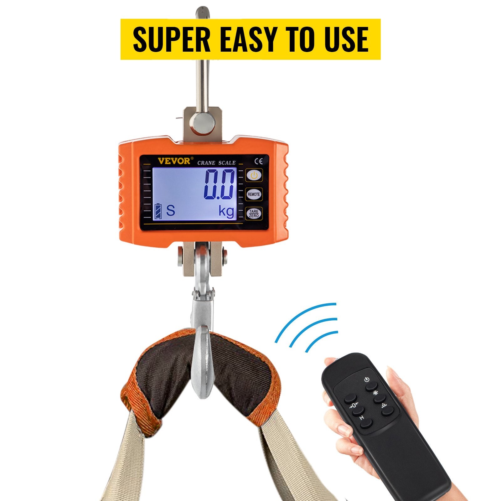 1000KG 2200LBS Aluminum Digital Crane Scale heavy Duty Hanging Scale 