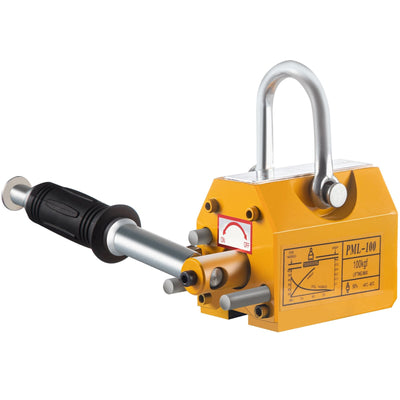 VEVOR Magnetic Lifter, 220lbs Pulling Capacity Steel Lifting Magnet, 100KG Permanent Lift Hoist Shop Crane with Handle, Heavy Duty Metal Lifting Magnet for Material Lifting Equipment 