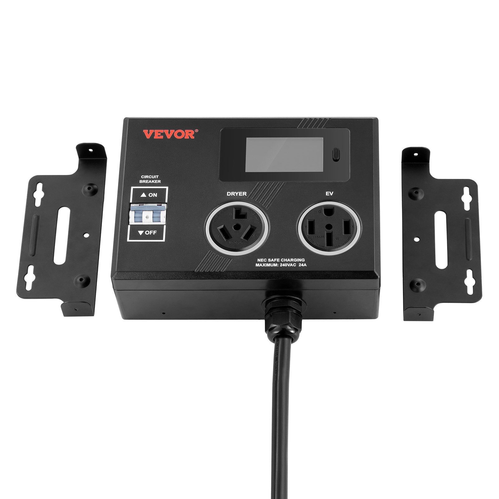 VEVOR NEMA Splitter for Dryer and EV NEMA 10-30P 10-30R/14-50R 3.4'' LCD Screen 