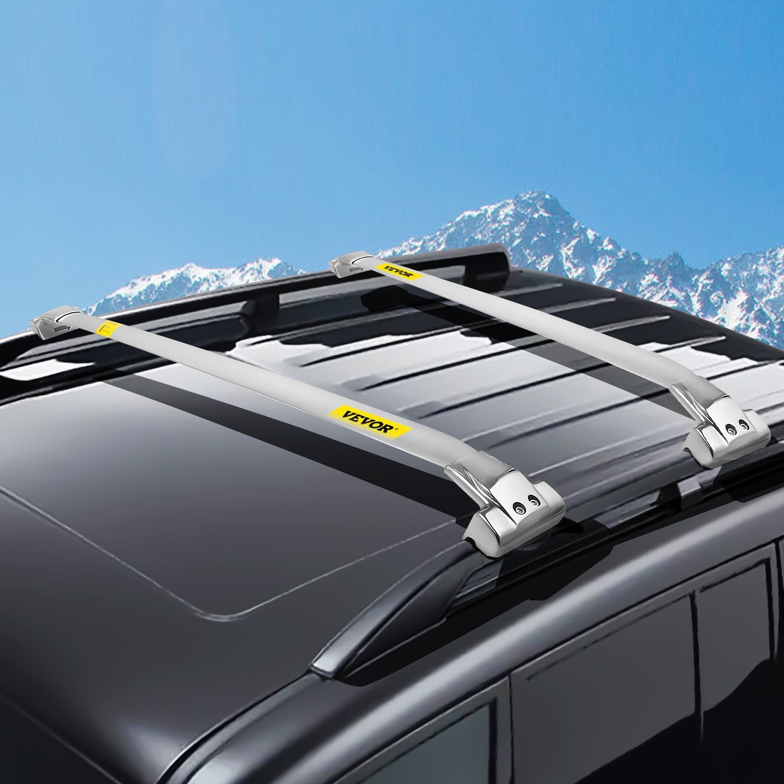 VEVOR Roof Rack Rail Cross Bar Fit for Jeep Grand Cherokee 2011-2018 Silver Set Carrier Baggage 165LBS Top Luggage Pair Durable Storage Cross Bar Roof Rails Stainless Steel 