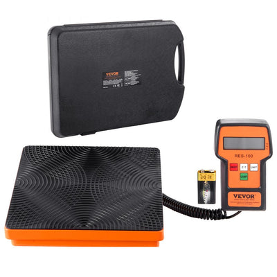 VEVOR Refrigerant Scale 110 LBS HAVC Charging Recovery Freon Scale, with Wired Remote Control, 2g High Precision Electronic Digital Recovery Weight Scale with Case and Dry Battery 