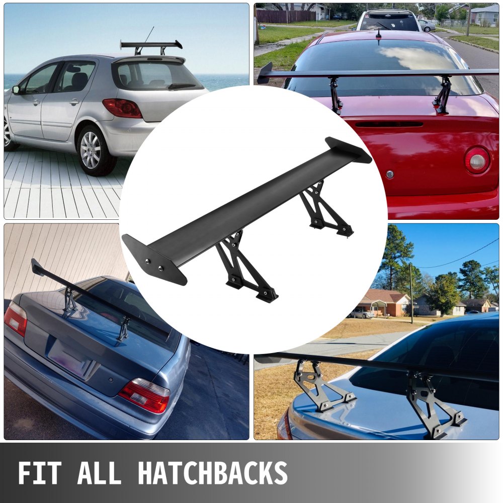 VEVOR Single Deck GT Wing Car Spoiler Adjustable Universal 43.3inch Lightweight Aluminum Car Rear Spoiler Wing,Racing Spoiler BGW/JDM Drift 