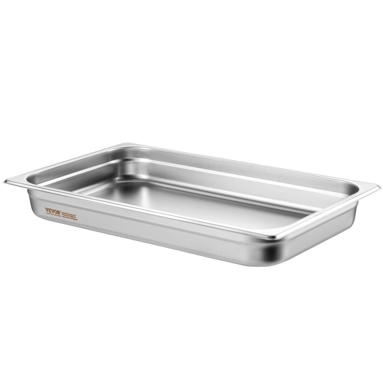 VEVOR 6 Pack Hotel Pans, Full Size Anti-Jam Steam Pan, 0.8mm Thick Stainless Steel Restaurant Steam Table Pan, 2.5-Inch Deep Commercial Table Pan, Catering Storage Food Pan, for Industrial & Scientifi 