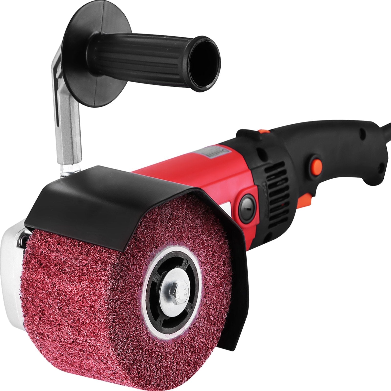 VEVOR 1200W Burnishing Polishing Machine 500-3000 RPM Handle Polishing Machine 110V Wheel Polisher Sander Wire Drawing Machine with 1 Wheel (1200W) 