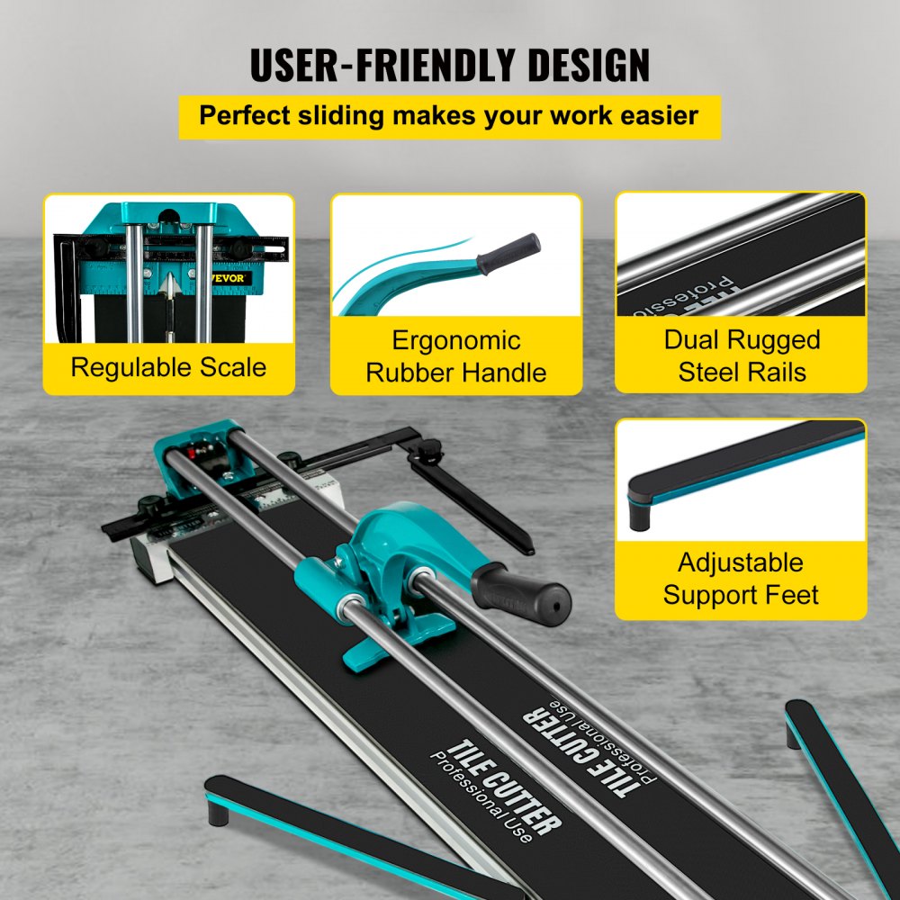 VEVOR Manual Tile Cutter 47 Inch Tile Cutter Machine for Large Tiles Handyman Ceramic Adjustable Professional Manual Tile Cutter Hand Tool (47 Inch) 