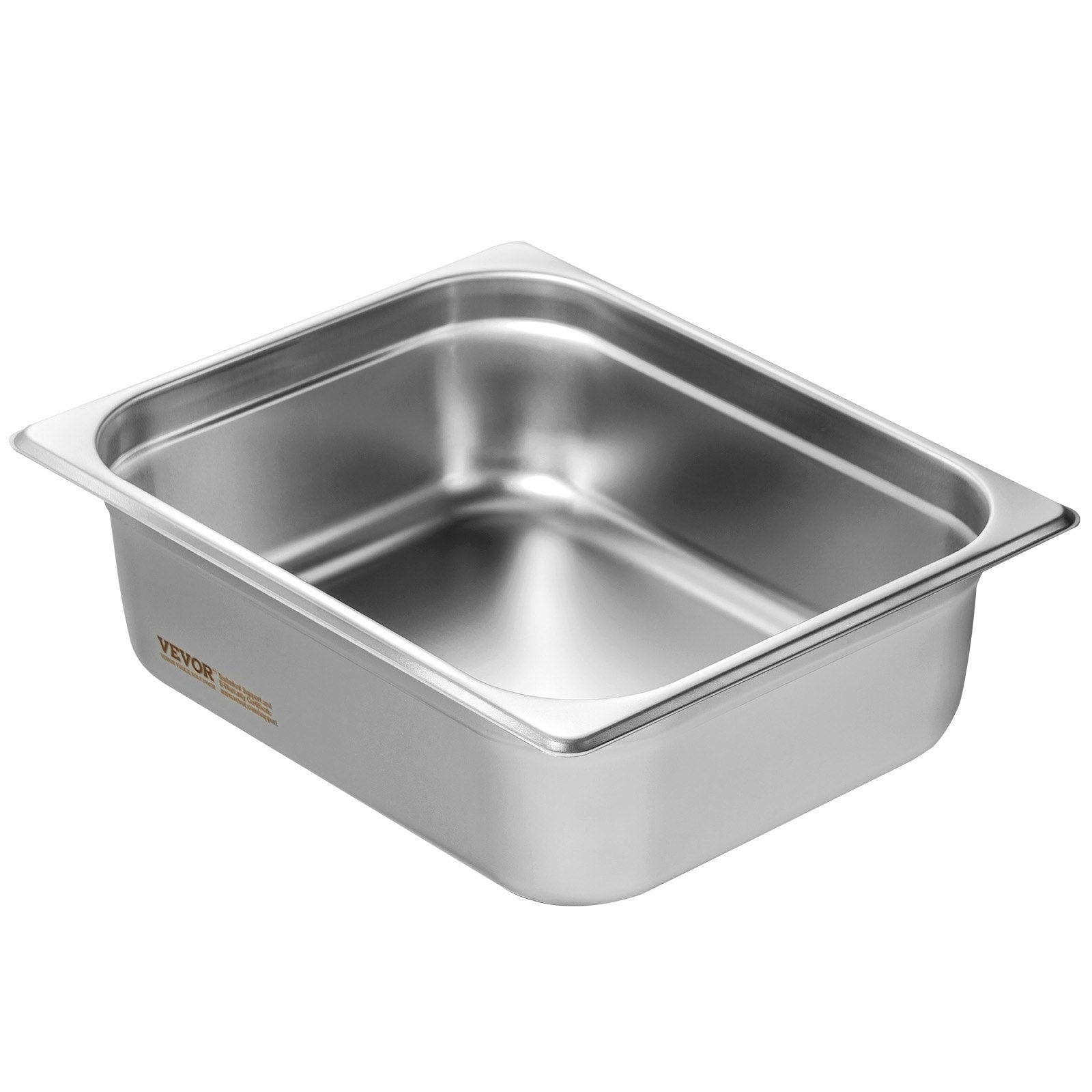 VEVOR 8 Pack Hotel Pans, 1/2 Size Anti-Jam Steam Pan with Lid, 0.8mm Thick Stainless Steel Steam Table Pan, 4-Inch Deep Commercial Table Pan, Catering Storage Food Pan, for Industrial & Scientific 