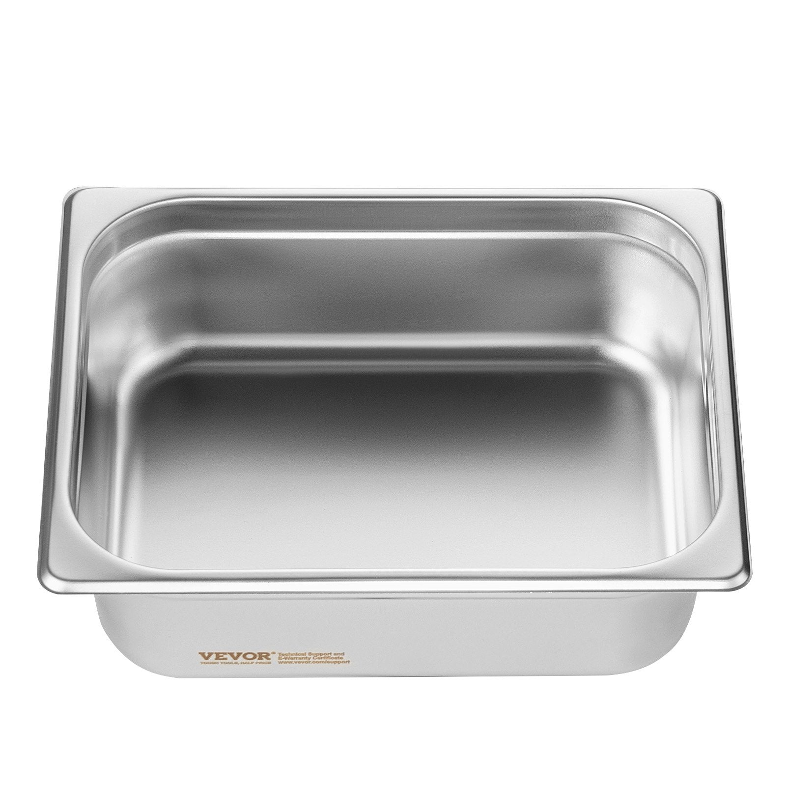VEVOR 8 Pack Hotel Pans, 1/2 Size Anti-Jam Steam Pan with Lid, 0.8mm Thick Stainless Steel Steam Table Pan, 4-Inch Deep Commercial Table Pan, Catering Storage Food Pan, for Industrial & Scientific 