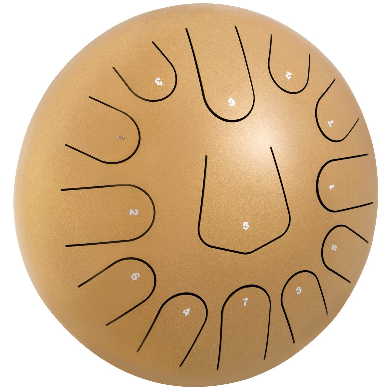 VEVOR Steel Drum 13 Notes Percussion Instrument 12 Inches Tongue Drum, Steel Tongue Drum, Steel Drums Instruments With Bag, Book, Mallets, Mallet Bracket, Hang Pan Drum Instrument, Golden 