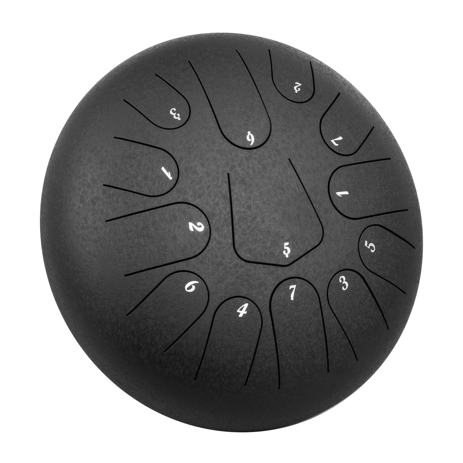 VEVOR Steel Drum, 13 Notes Percussion Instrument, 12 Inches Tongue Drum, Steel Tongue Drum, Steel Drums Instruments With Bag, Book, Mallets, Mallet Bracket, Hang Pan Drum Instrument, Black 