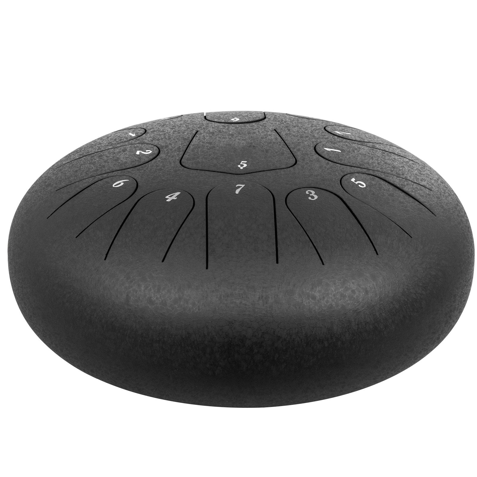 VEVOR Steel Drum, 13 Notes Percussion Instrument, 12 Inches Tongue Drum, Steel Tongue Drum, Steel Drums Instruments With Bag, Book, Mallets, Mallet Bracket, Hang Pan Drum Instrument, Black 