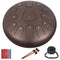 VEVOR Steel Drum 13 Notes Percussion Instrument 12 Inches Tongue Drum, Steel Tongue Drum, Steel Drums Instruments With Bag, Book, Mallets, Mallet Bracket, Hang Pan Drum Instrument, Chestnut