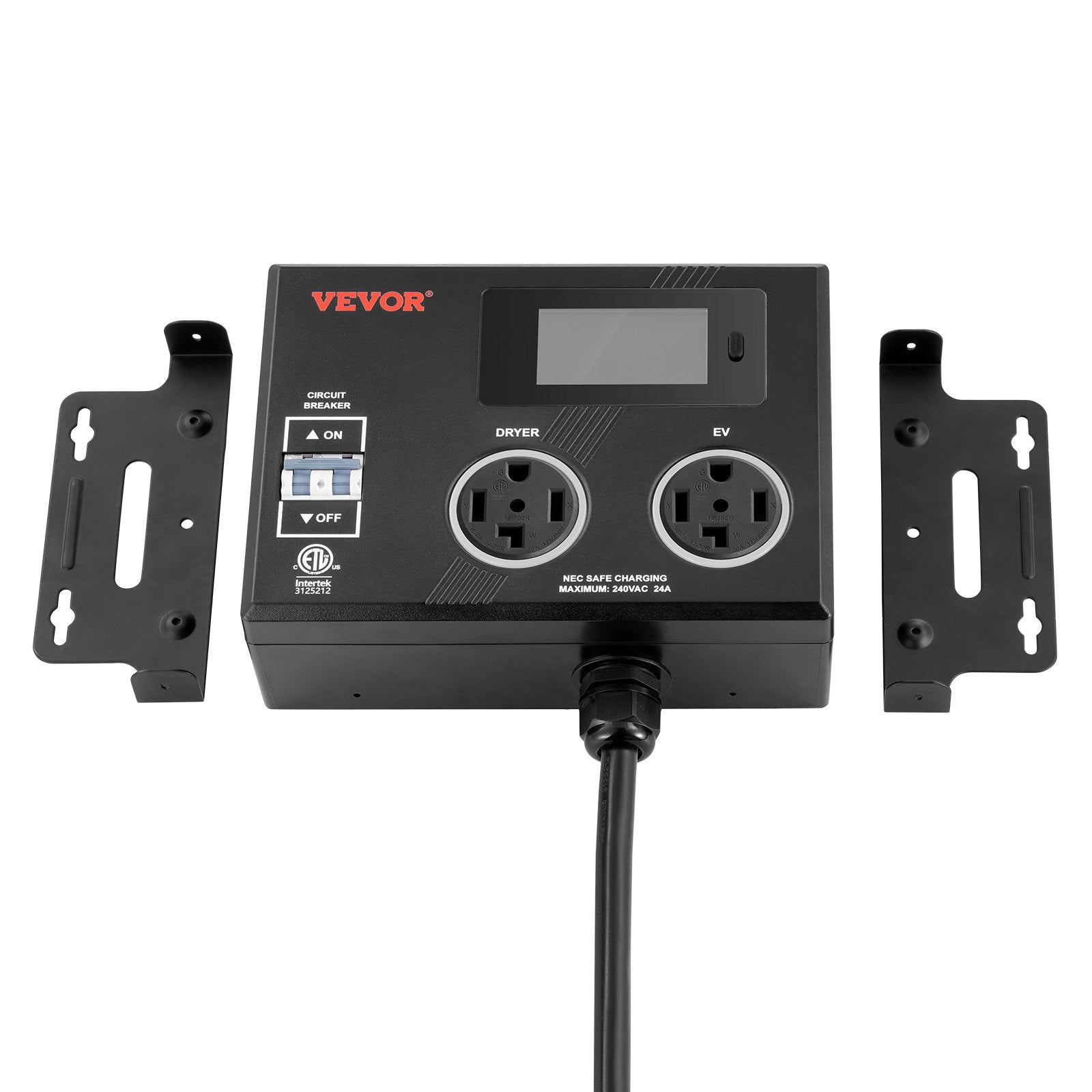 VEVOR NEMA Splitter for Dryer and EV NEMA 14-30P 2x 14-30R 3.4'' LCD Screen ETL 