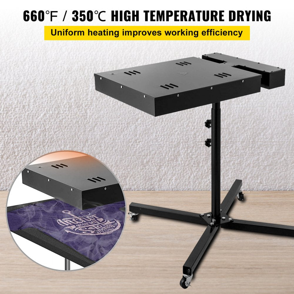 VEVOR Flash Dryer 16x16Inch Electrical Control Box Flash Dryer for Screen Printing Adjustable Stand Screen Printing Dryer T-Shirt Curing Machine (16x16Inch Electrical Control Box) 