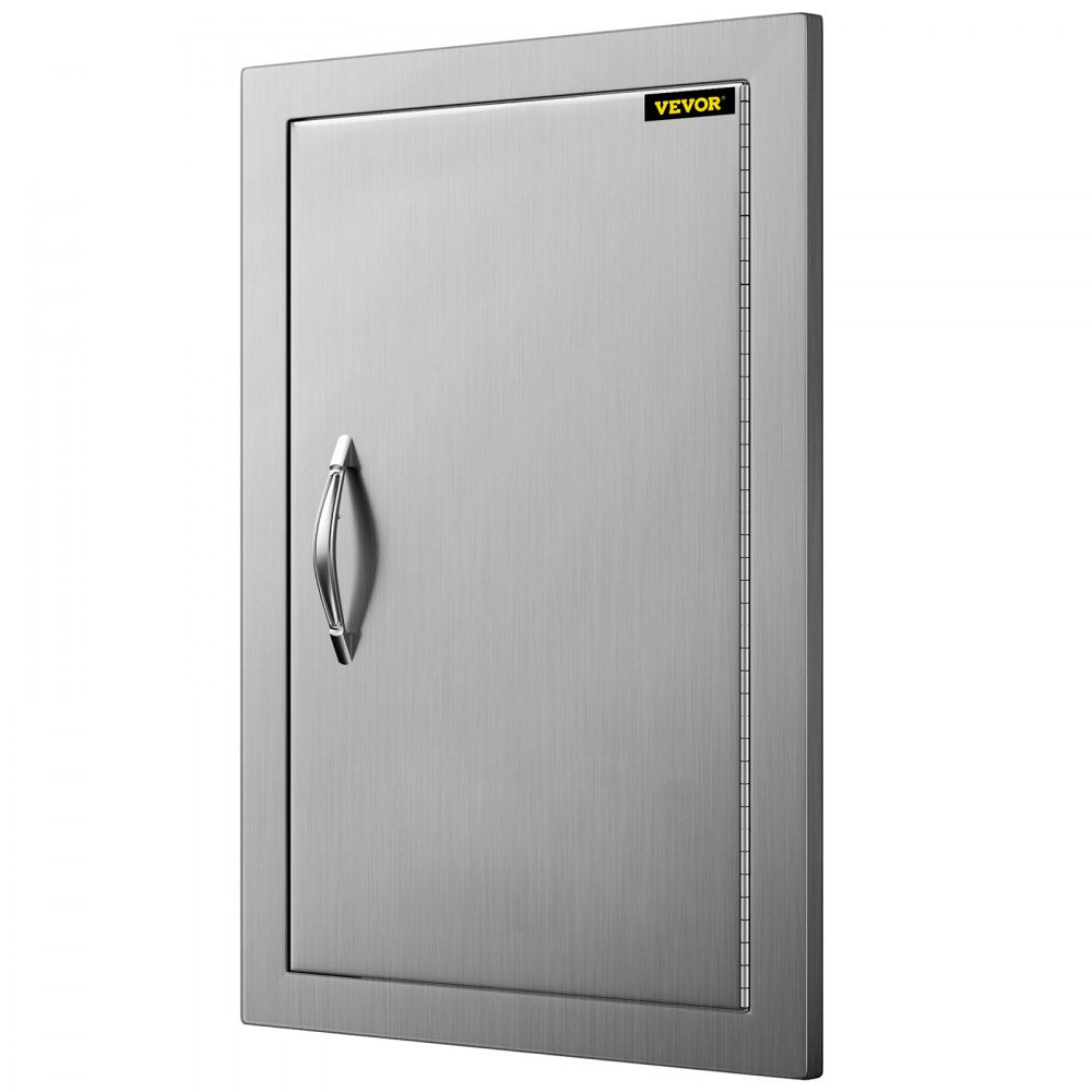 VEVOR BBQ Access Door 17W x 24H Inch, Vertical Single BBQ Door Stainless Steel, Outdoor Kitchen Doors for BBQ Island, Grill Station, Outdoor Cabinet 