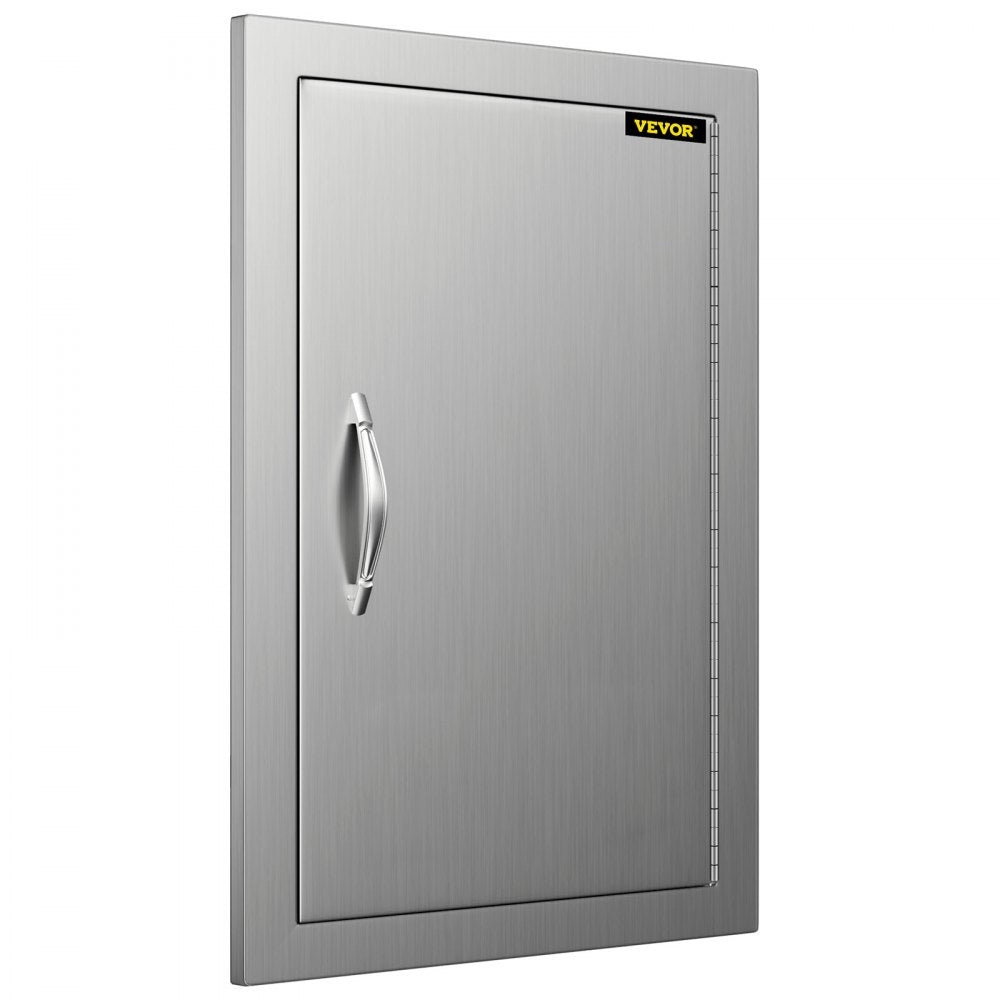 VEVOR BBQ Access Door 17W x 24H Inch, Vertical Single BBQ Door Stainless Steel, Outdoor Kitchen Doors for BBQ Island, Grill Station, Outdoor Cabinet 