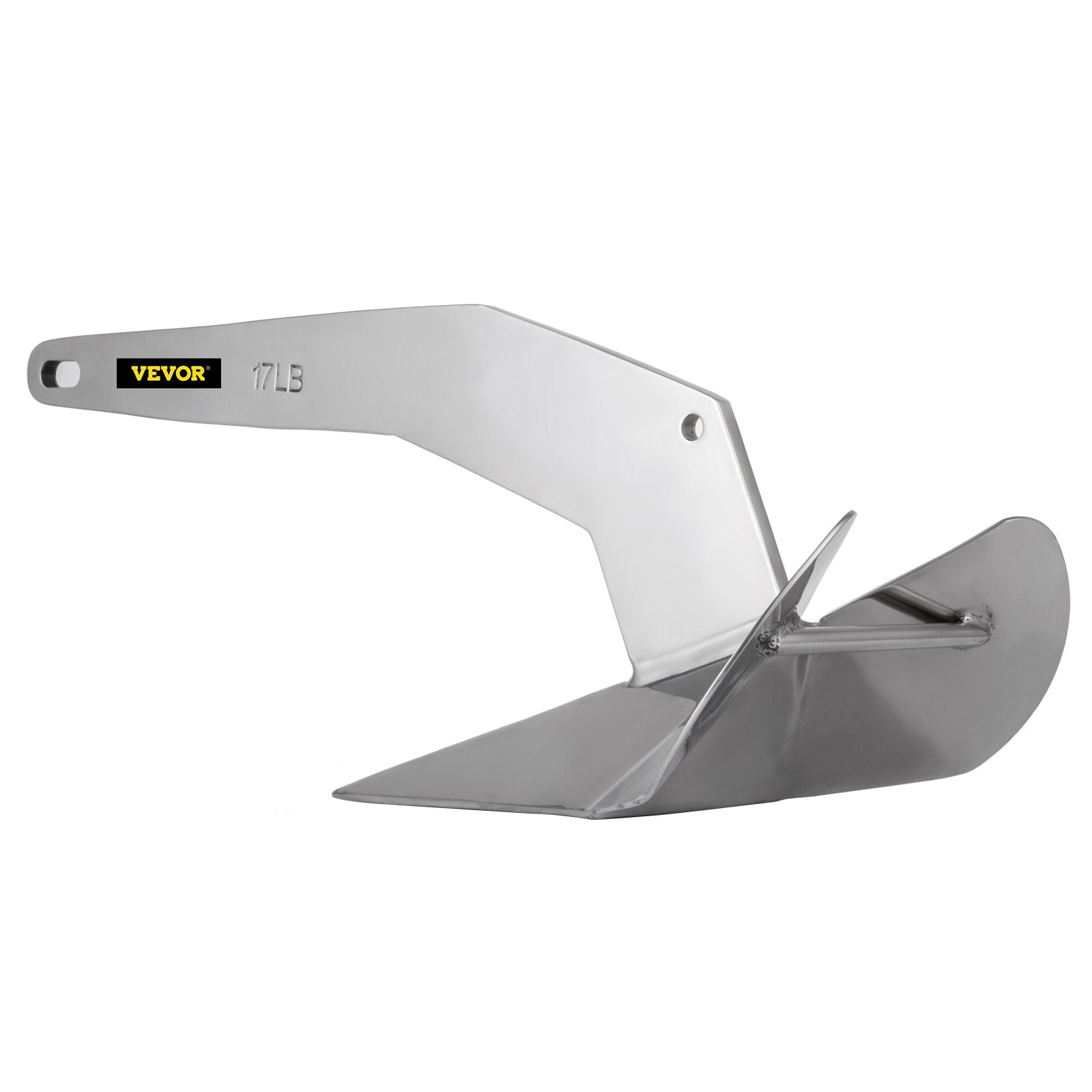 VEVOR Delta Style Boat Anchor 17 LB Boat Anchor Stainless Steel Delta Style 22-38 FT Anchor for Boats 
