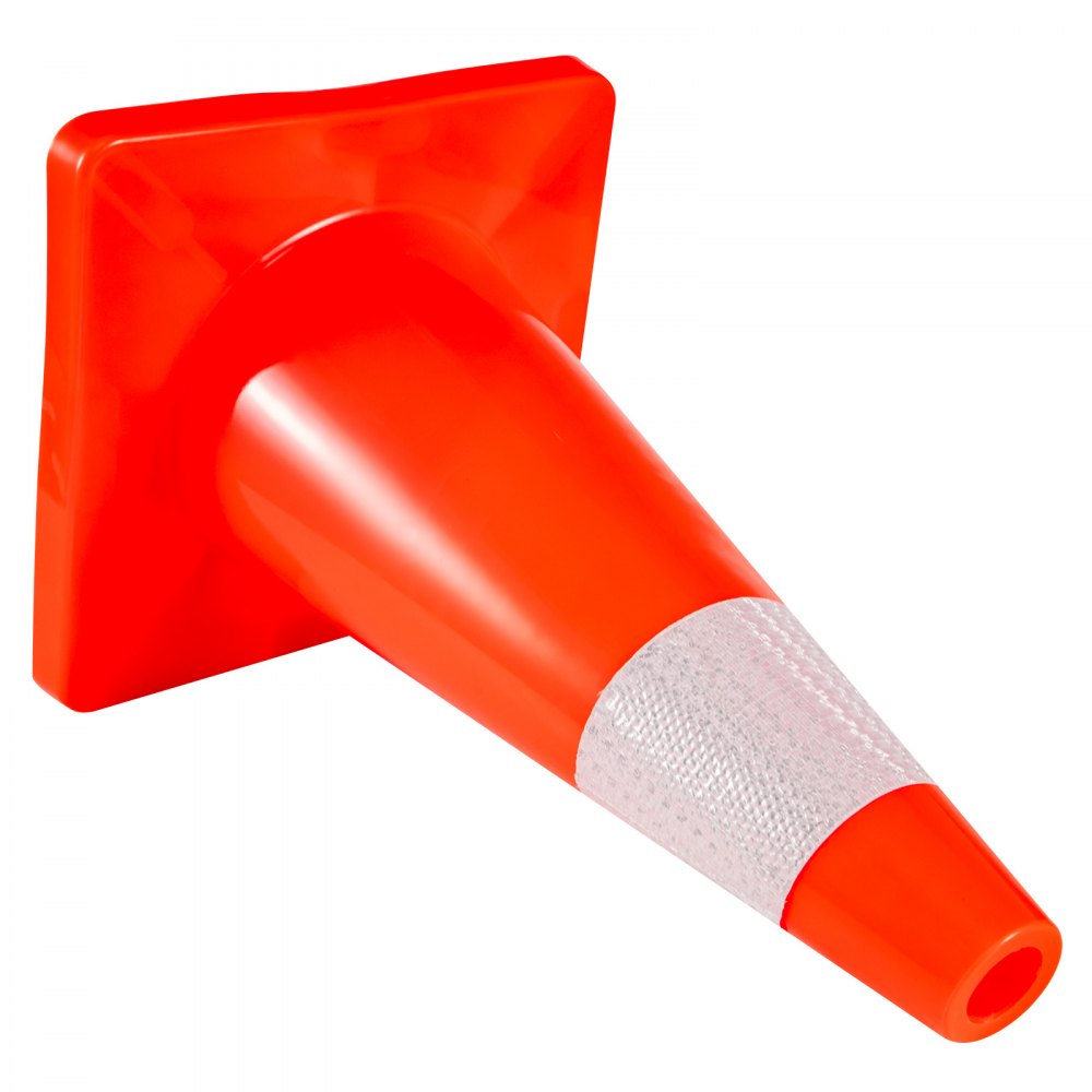 VEVOR 20Pack 18" Traffic Cones, Safety Road Parking Cones PVC Base, Orange Traffic Cone with Reflective Collars, Hazard Construction Cones for Home Traffic Parking 