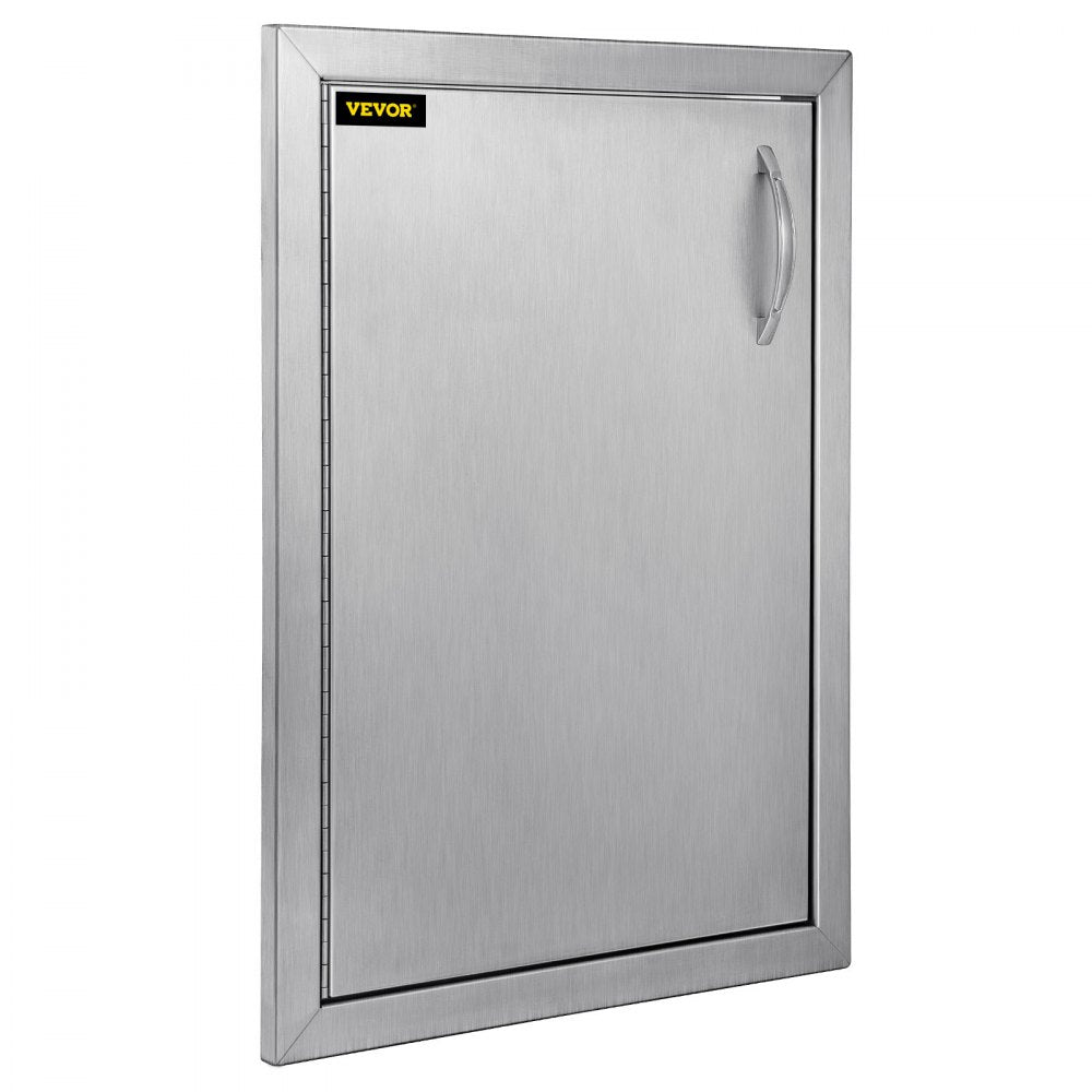 VEVOR BBQ Access Door 16 x 22 Inch Vertical Outdoor Kitchen Door Left Hinged Stainless Steel Access Door for Outdoor Kitchen 