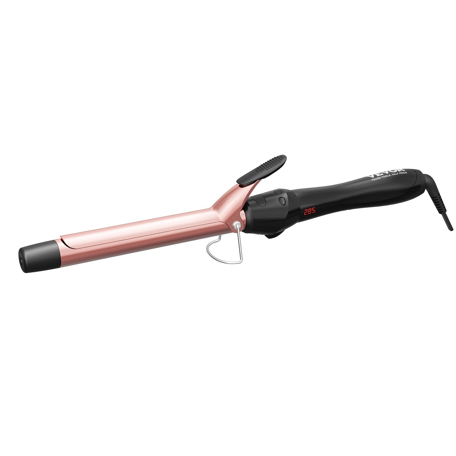 VEVOR 1-Inch Curling Iron Ceramic Hair Curling Wand for All Hair Types Rose Gold 