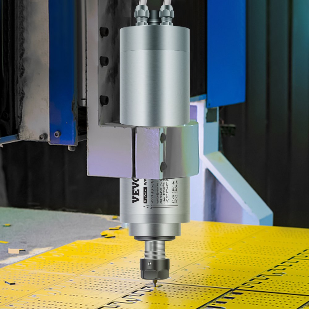 VEVOR Spindle Motor 2.2KW Water Cooled CNC Spindle Motor 2HP ER20 CNC Milling Motor 8000-24000 R/min for PCB Milling Machine 