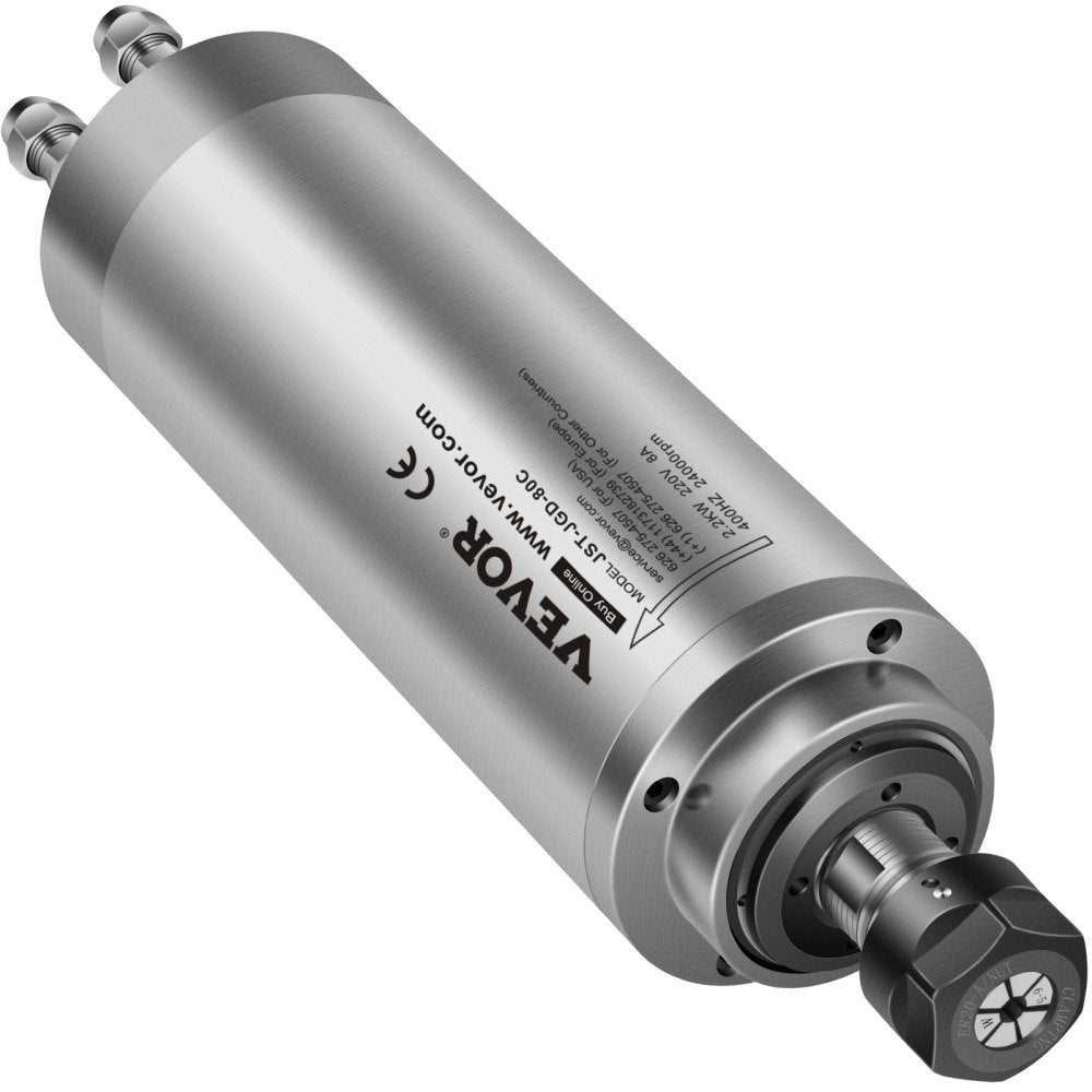 VEVOR Spindle Motor 2.2KW Water Cooled CNC Spindle Motor 2HP ER20 CNC Milling Motor 8000-24000 R/min for PCB Milling Machine 