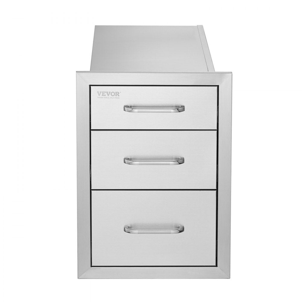 BBQ Island/ Outdoor Kitchen Triple Drawers 20.25"X14" Stainless Steel BBQ Drawer 