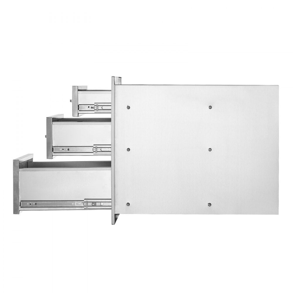 BBQ Island/ Outdoor Kitchen Triple Drawers 20.25"X14" Stainless Steel BBQ Drawer 