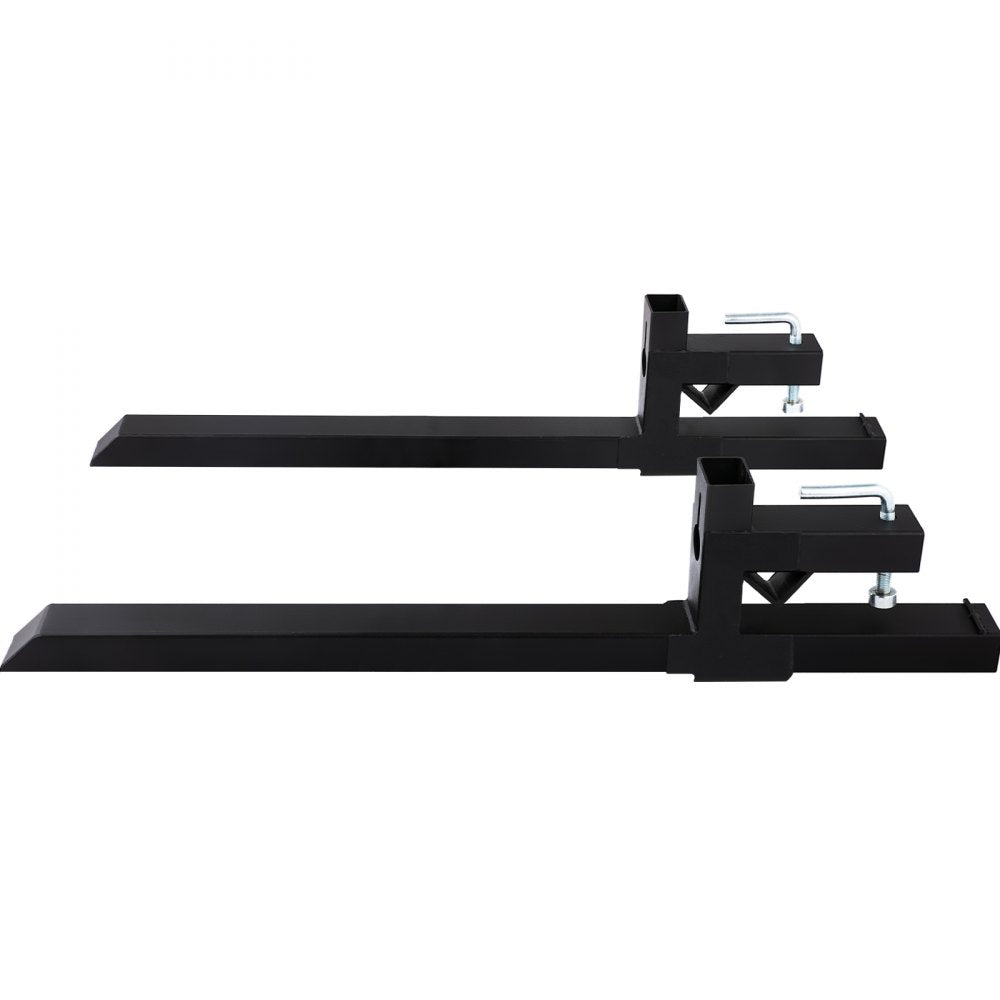 VEVOR 2000 Lbs Max Pallet Forks 33.5", 46.9" Total Length Clamp On Tractor Bucket Forks, Heavy Duty Front Loader Forks, Fork Attachment for Skid Steer,Loader Bucket 