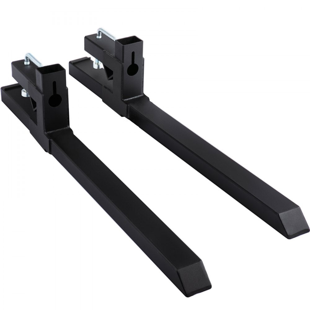 VEVOR 2000 Lbs Max Pallet Forks 33.5", 46.9" Total Length Clamp On Tractor Bucket Forks, Heavy Duty Front Loader Forks, Fork Attachment for Skid Steer,Loader Bucket 